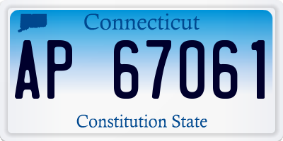 CT license plate AP67061