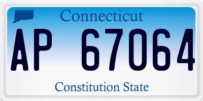 CT license plate AP67064