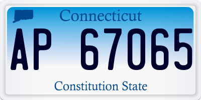 CT license plate AP67065
