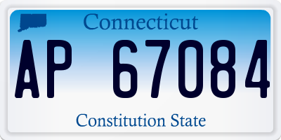 CT license plate AP67084