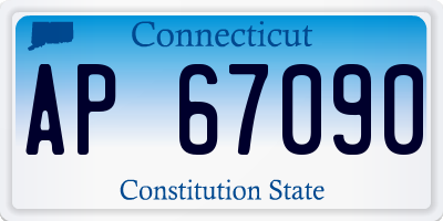 CT license plate AP67090