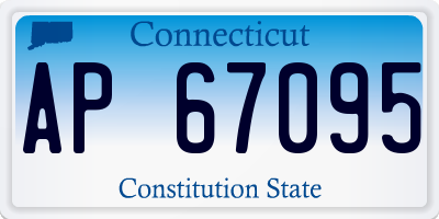 CT license plate AP67095