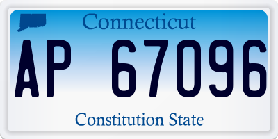CT license plate AP67096