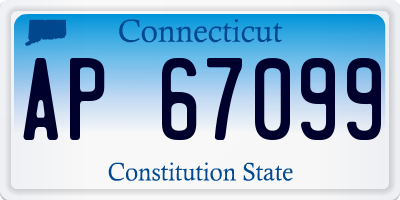 CT license plate AP67099