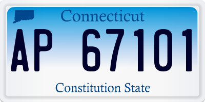 CT license plate AP67101