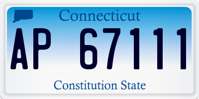 CT license plate AP67111