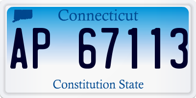 CT license plate AP67113
