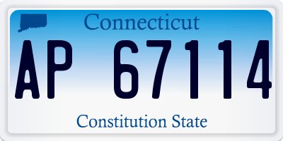 CT license plate AP67114