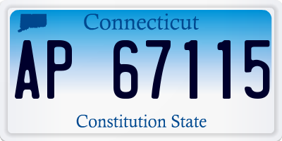 CT license plate AP67115