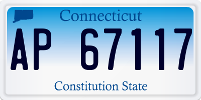 CT license plate AP67117