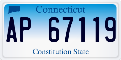 CT license plate AP67119