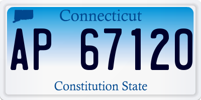 CT license plate AP67120