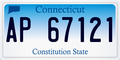 CT license plate AP67121