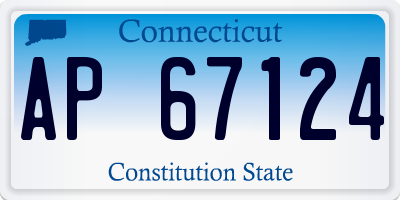 CT license plate AP67124