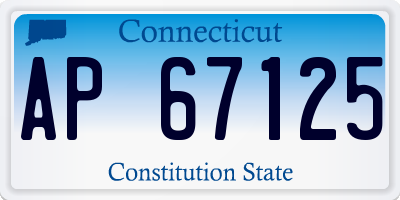 CT license plate AP67125