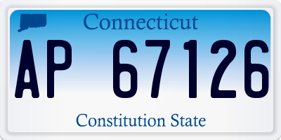 CT license plate AP67126