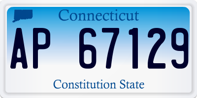 CT license plate AP67129