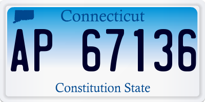 CT license plate AP67136