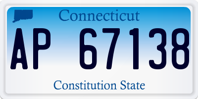 CT license plate AP67138
