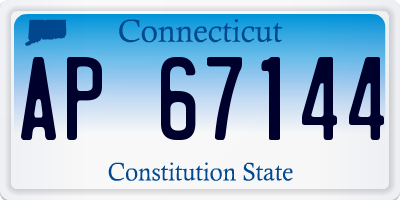 CT license plate AP67144