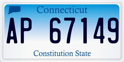 CT license plate AP67149