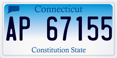 CT license plate AP67155