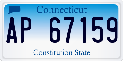 CT license plate AP67159