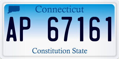 CT license plate AP67161