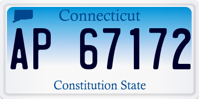 CT license plate AP67172