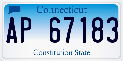 CT license plate AP67183