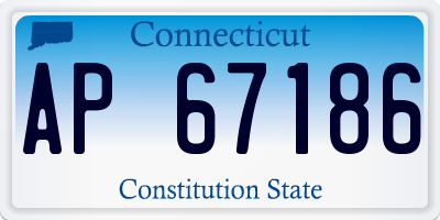 CT license plate AP67186