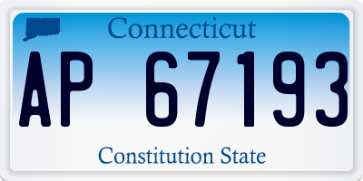 CT license plate AP67193