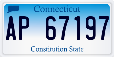 CT license plate AP67197
