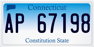 CT license plate AP67198