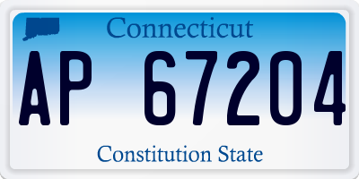 CT license plate AP67204