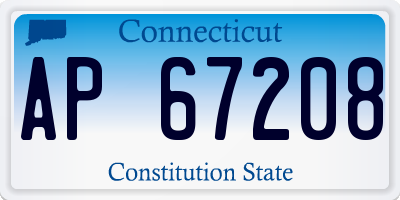 CT license plate AP67208