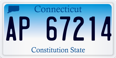 CT license plate AP67214