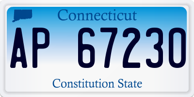 CT license plate AP67230