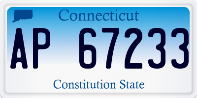 CT license plate AP67233