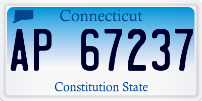 CT license plate AP67237