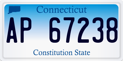 CT license plate AP67238