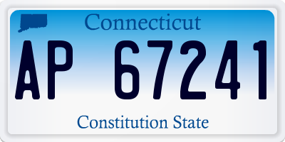 CT license plate AP67241