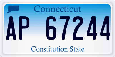 CT license plate AP67244