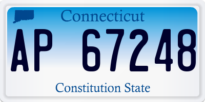CT license plate AP67248