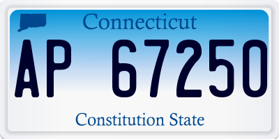 CT license plate AP67250