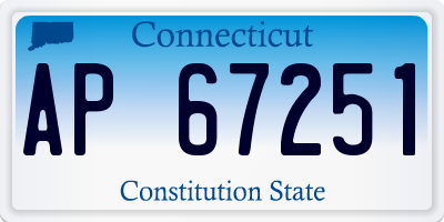 CT license plate AP67251