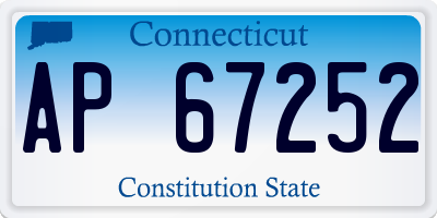 CT license plate AP67252