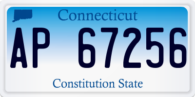CT license plate AP67256