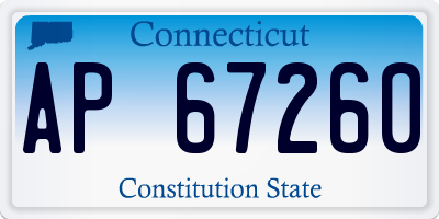 CT license plate AP67260
