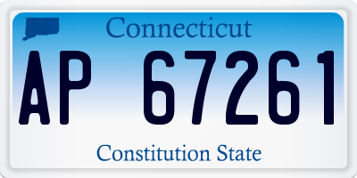 CT license plate AP67261